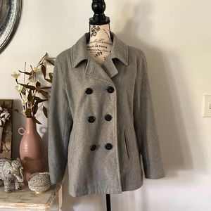 Women's Gray Peacoat